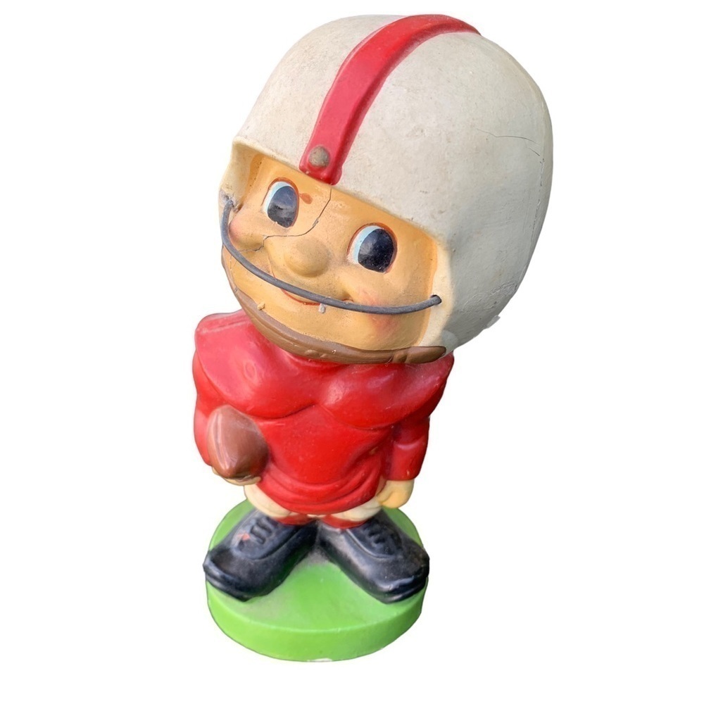 Vintage 1960’s Bobblehead Football Player Ohio State Colors Nebraska Japan